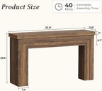 Huuger 54 Inch Entryway Table, Rectangular Console Table for Living Room