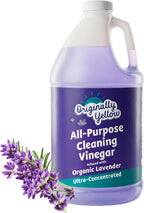 Originally Yellow Lavender Vinegar For Cleaning Purpose | USA Made All Purpose Cleaner | Use as a Floor, Glass, Kitchen, & Bathroom Cleaner | Plant Derived Vinegar Half Gallon | 64 Oz