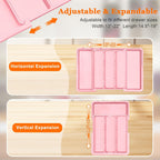 Spaclear Large Kitchen Utensil Drawer Organizer Expandable Silverware Tray