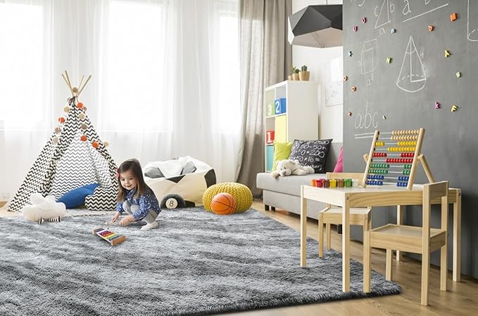 TWINNIS Super Soft Shaggy Rugs Fluffy Carpets, 6x9 Feet, Indoor Modern Plush - Image 4