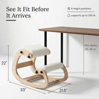 NYPOT Ergonomic Kneeling Chair with Adjustable Seats - Knee Chair for Posture Correction & Kneel Rocking Stool for Desk - Back Pain Relief for Home and Office, Supports 250 pounds - 5 Years Warranty