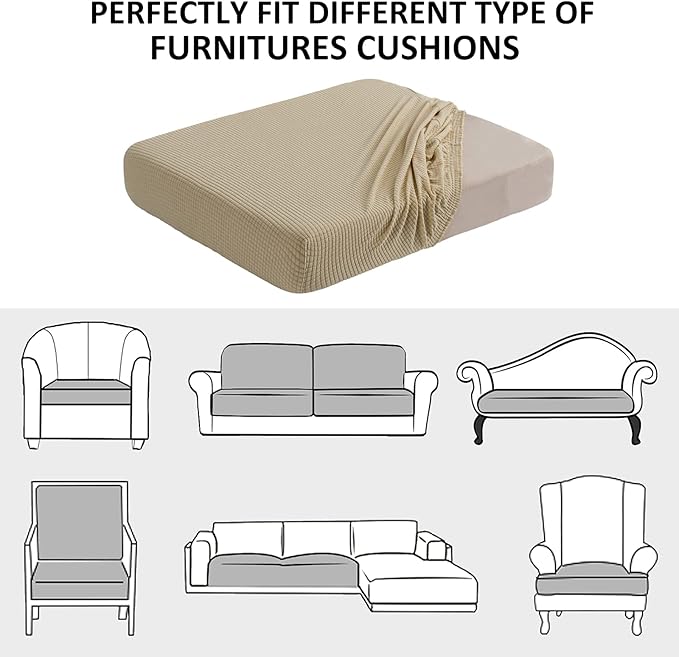 Water Repellent Sofa Cushion Covers, Stretch Sofa Seat Covers, Furniture - Image 7