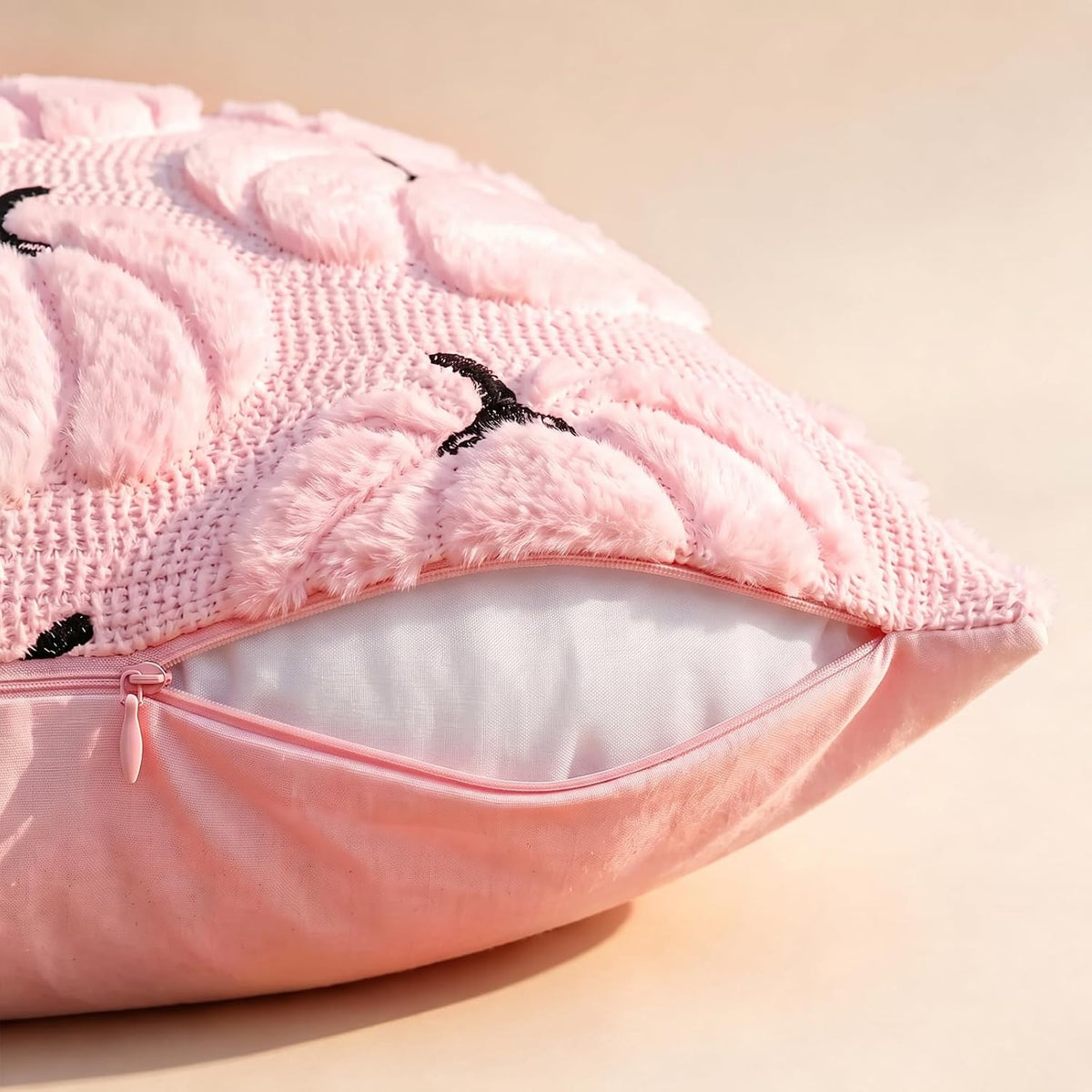 Fall Pillow Covers Pumpkin Fall Decor 18x18 Set of 2 Pink