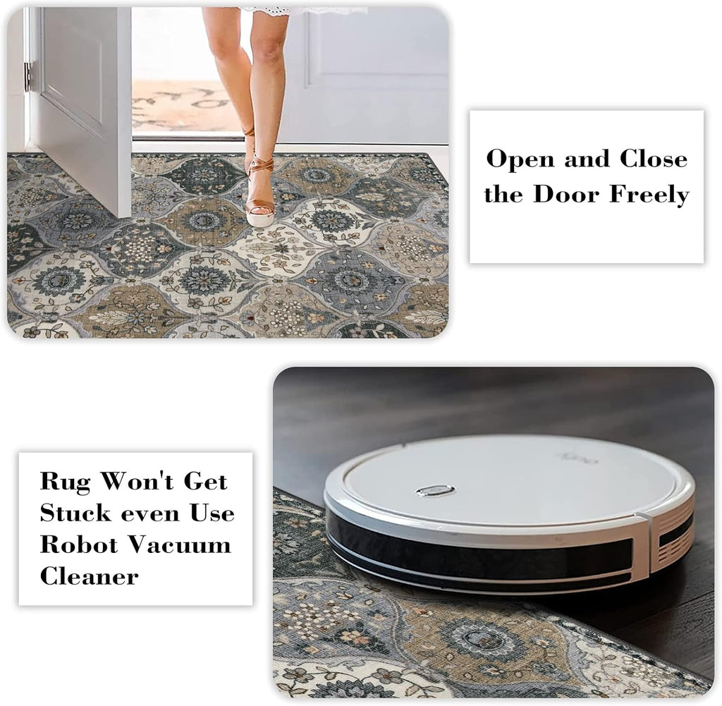 Lahome Moroccan Small Area Rug, 2x4 Rugs for Entryway Kitchen Bedside
