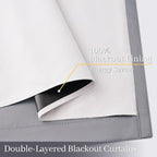 Yakamok 100% Blackout Curtain Panels 96 inches Cold and Light Blocking Drapes - Image 4