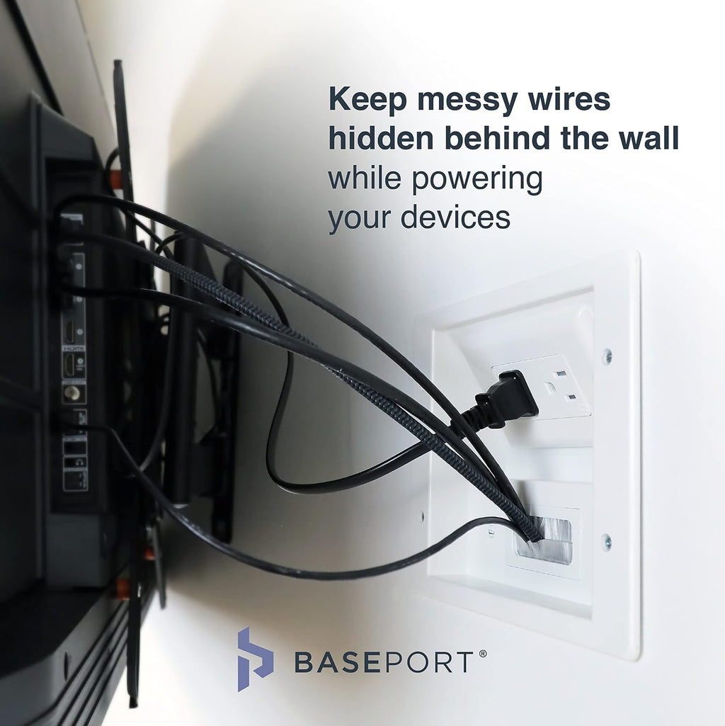 BASEPORT in Wall Cable Management Kit, Complete TV Cable Hider Wall Kit