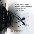 BASEPORT in Wall Cable Management Kit, Complete TV Cable Hider Wall Kit