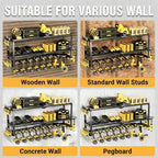 Heavy Duty Power Tool Organizer Wall Mount, Drill Holder Storage Rack Shelf