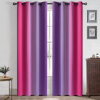 Yakamok Ombre Pink and Purple Curtains - Image 2