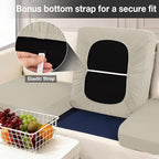 hyha 8Pcs Patio Cushion Covers, Stretch Outdoor Couch Cushion Covers Replacement - Image 4