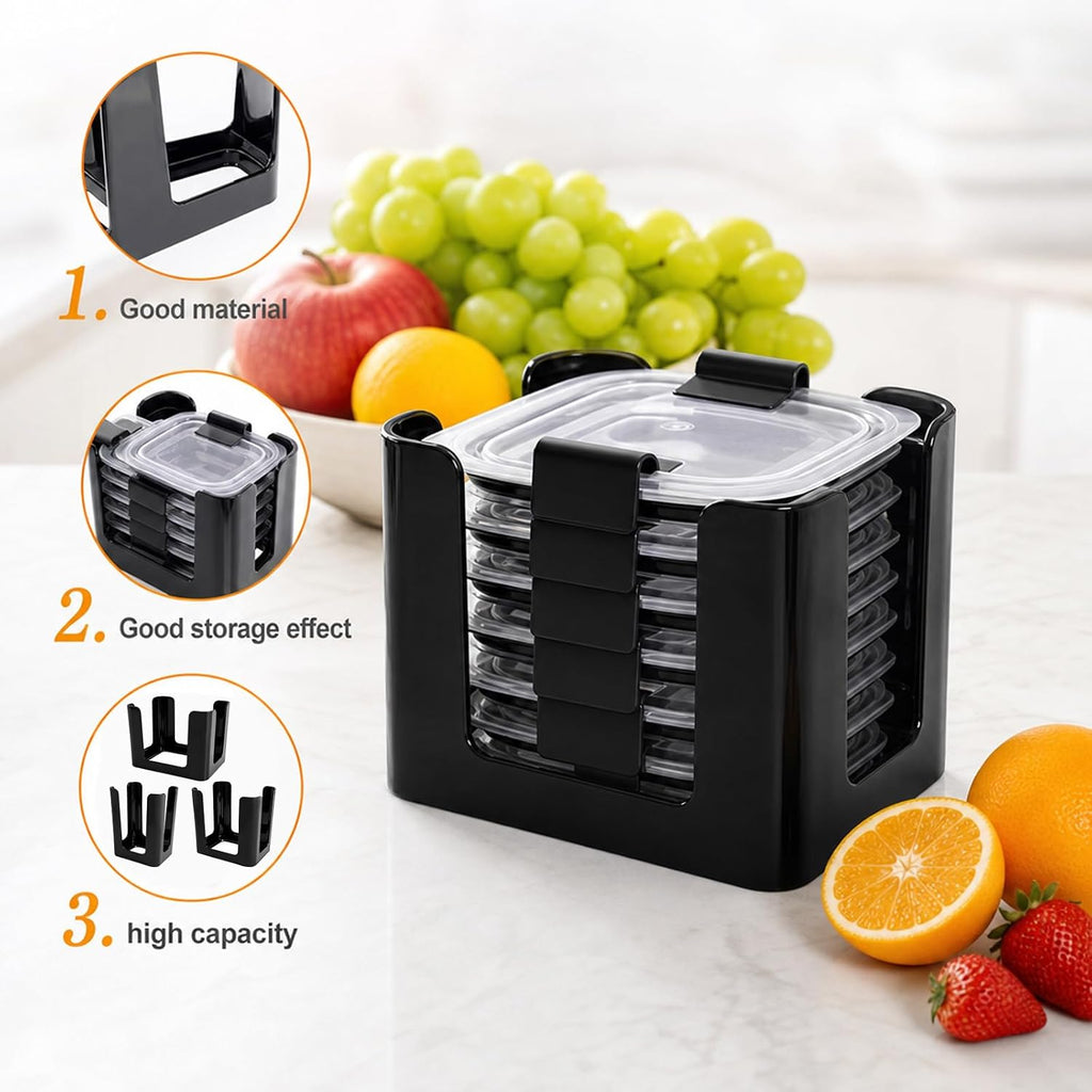 3Pcs Glass Containers Food Container Organizer for Rubbermaid Brilliance