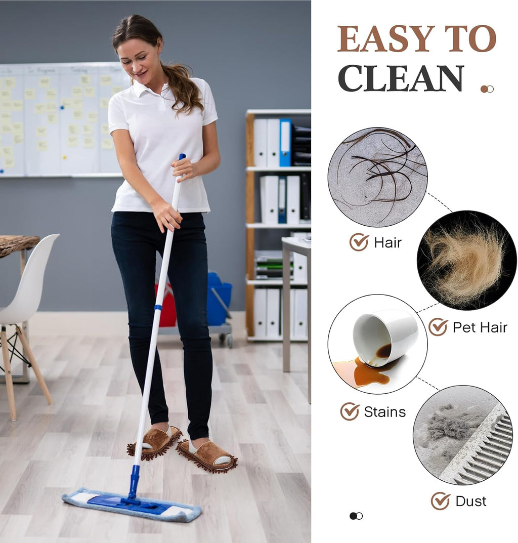 Jecery Microfiber Clean Mop Slipper