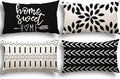 YCOLL Lumbar Pillow Covers 12x20 Set of 4, Modern Sofa Throw Pillow Cover by PillowCoversExpert