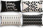 YCOLL Lumbar Pillow Covers 12x20 Set of 4, Modern Sofa Throw Pillow Cover by PillowCoversExpert