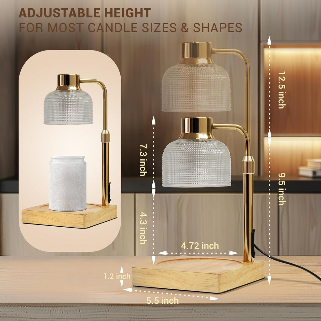 Candle Warmer Lamp with Timer: Birthday Gifts for Women Mom Her - Gold