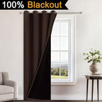 Yakamok 100% Blackout Curtains 84 Inches Long, 2 Thick Layers Heat and Full - Image 2