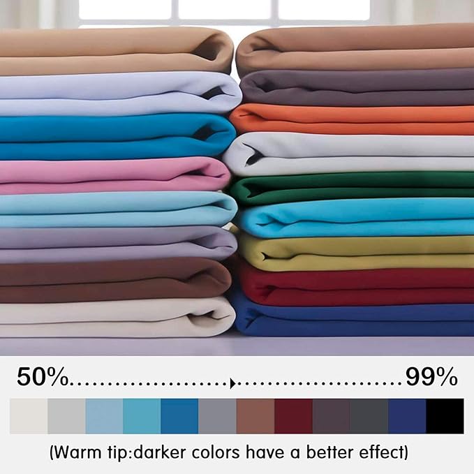 Yakamok Blackout Curtains Room Darkening Thermal Insulated Grommet top Window - Image 6