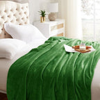 KMUSET Fleece Blanket Throw Size Emerald Lightweight Super Soft Cozy Luxury Bed - Image 3