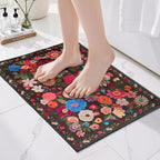 Black/Brown 24x17 Inch Home Decor Entry Rug, Small Door Mat Bath Mats by WelcometoBabovid
