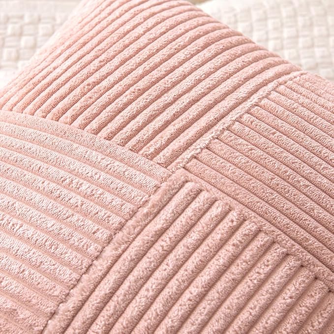 MIULEE Pink Decorative Throw Pillow Covers 18x18 Inch - Image 2