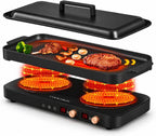 COOKTRON Portable Induction Cooktop 2 Burner, 1800W with Booster