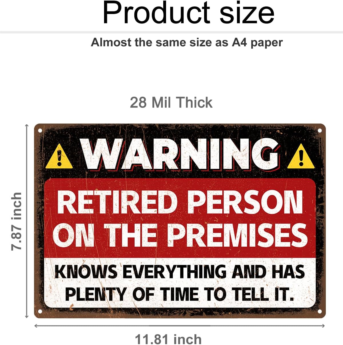ALKB Funny Retirement Gift for Men & Women 2026, Retirement Sign 8x12"