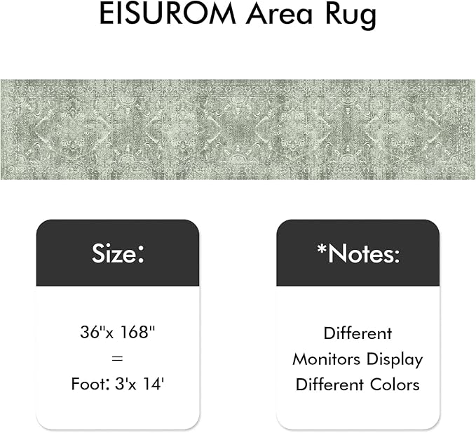 Washable 3x14 Runner Rug - Image 6