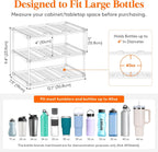 Lifewit Stackable Water Bottle Organizer, Clear Tumbler Holder for Cabinet