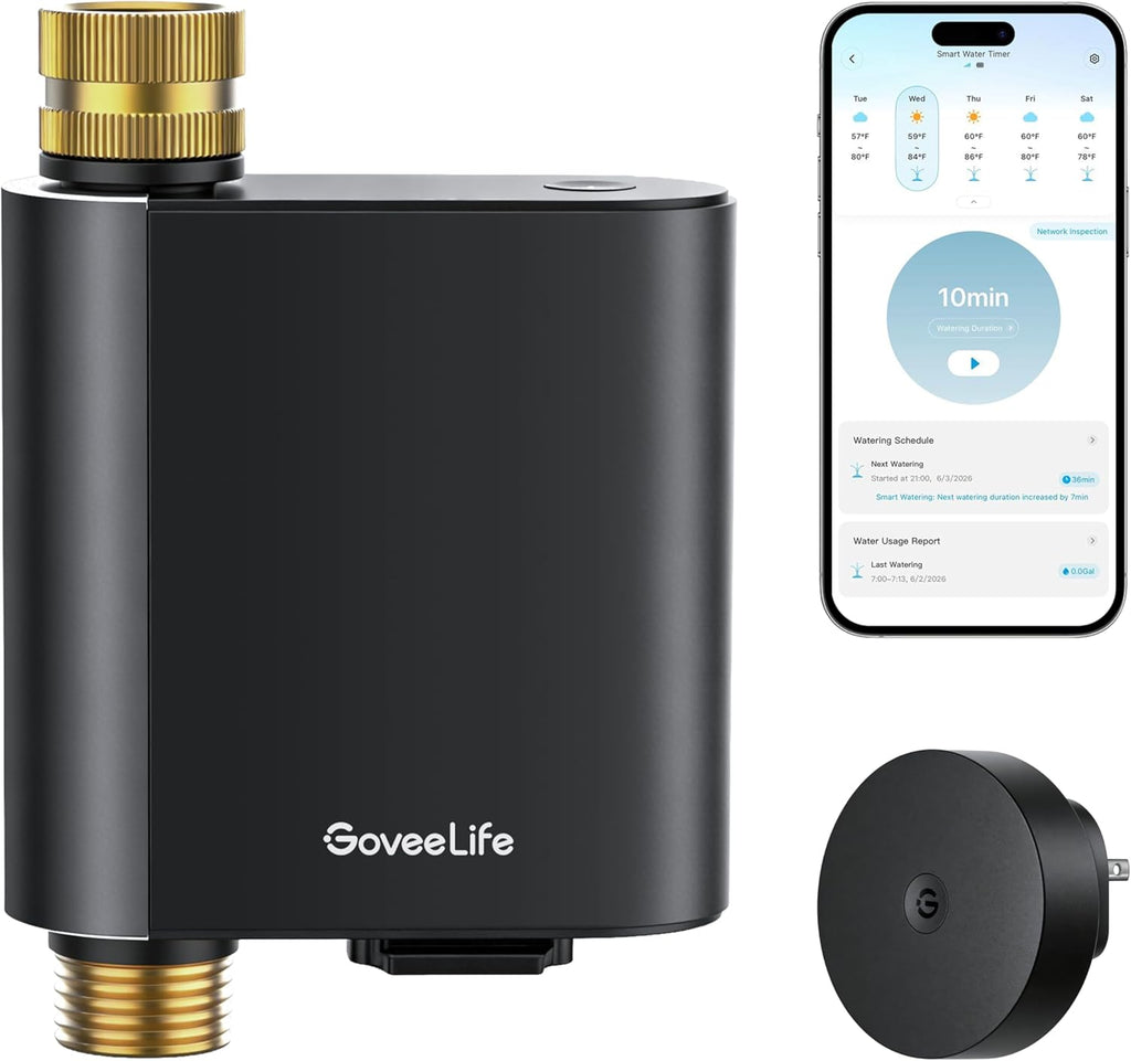 GoveeLife H5901 Smart WiFi Sprinkler Timer with Gateway, 1 Water Outlet