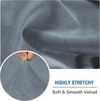 H.VERSAILTEX Velvet Stretch Individual Couch Cushion Cover Plush Cushion - Image 5