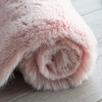 ORINOVA Pink Fuzzy Faux Washable Fluffy Fur Area Rugs - Image 7