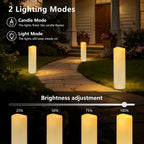 14" x 4" Large Outdoor Waterproof Candles with Timer Remote, 4 Pack