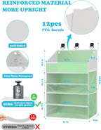 Hanging Diaper Caddy Organizer Crib Organizer–Spacious Baby Girl/Boy Nursery Organizer for Changing Table, Playpen/Wall- Hold 90+ Diaper (White)
