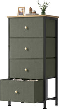Sweetcrispy Dresser for Bedroom, 4 Drawer Storage Cabinet, Tall Nightstand