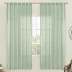 LAMIT Fresh Green 72 inch Linen Curtains by LAMIT