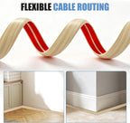 Floor Cord Covers for Wires 10FT Cable Hider Wire Cover Self Adhesive Cord Hider Floor for Offices, Homes, Workshops, Warehouses Cable Cavity 0.39" W x 0.27" H