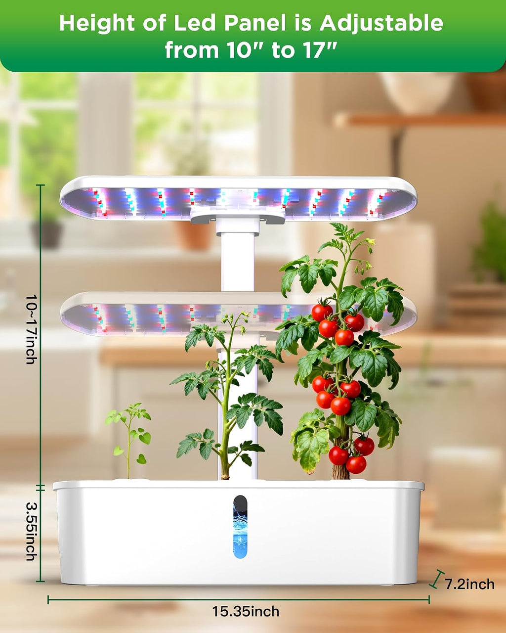 Hydroponics Growing System Kit 12 Pods, Indoor Garden with LED Grow Light