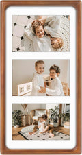 Golden State Art 4x6 Collage Picture Frame,Solid Wood & Real Glass,3 Photos