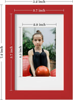 eletecpro 4x6 Colorful Picture Frames 4 Pack Matted to 3.5x5, Home Decor