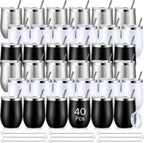 Sieral 40 Pack Insulated Wine Tumblers Bulk 12oz, Dark Color