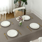 Romanstile Waterproof Vinyl Tablecloth Rectangle, 60 x 102 Inch, Brown