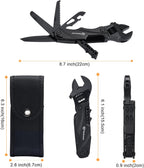 Hanboost Multitool Wrench Wide Jaw Opening Cmaping Gear, Gift for Him and Her, 12 in 1 Multi Purpose Pocket Size EDC Gadget With Screwdriver Cutting Saw Bottle Opener for Maintenance, Camping and DIY