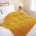 Mustard Yellow Fleece Throw Blanket 50”×60” - Image 5