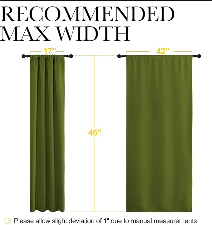 NICETOWN Window Curtains Blackout Drapes, Thermal Insulated Solid Rod Pocket - Image 7