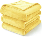 BEDELITE Fleece Blanket Twin Size Light Yellow Throw Blankets - Image 8