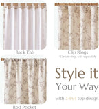 jinchan Floral Curtains Lined Linen Blend Curtain - Image 5
