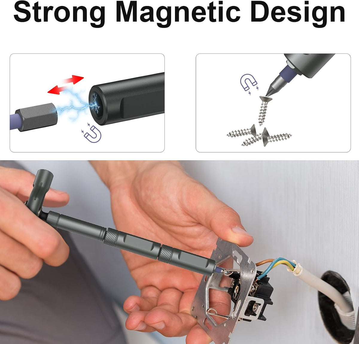 Ratchet Screwdriver Set, 42 in 1 Magnetic Screwdriver Set with T Handle, DIY Multi Bit Magnetic Drive Set, Versatile Repair Tool for Home Appliances Bicycle Motorcycle, Grey
