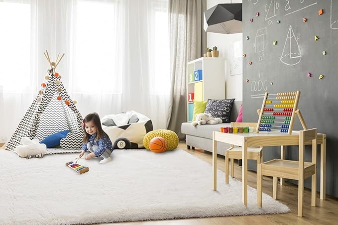 TWINNIS Super Soft Shaggy Rugs Fluffy Carpets 6x9 Feet, Indoor Modern Plush - Image 4