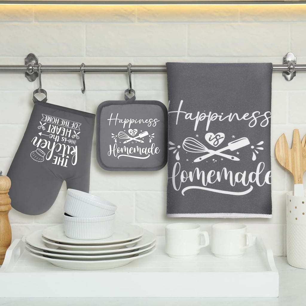 Sratte 6 Pcs Kitchen Decor Accessories Set, Kitchen, Dark Gray