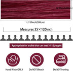 35x120 Inch Burgundy Cheesecloth Table Runner Fall Wedding Party Home Decor